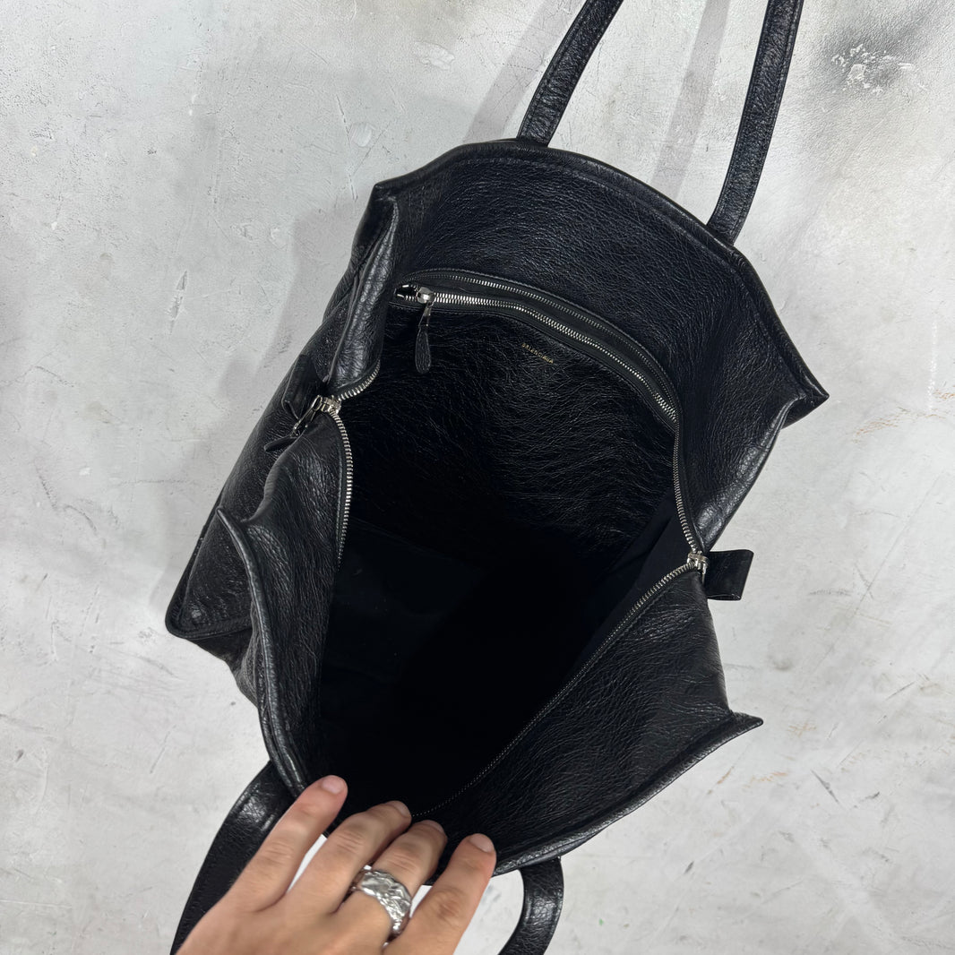 Balenciaga Black Lambskin Medium Bazar Bag