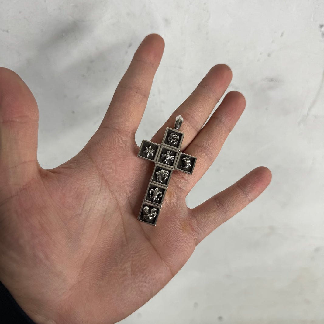 Chrome Hearts Framed Charm Cross Pendant