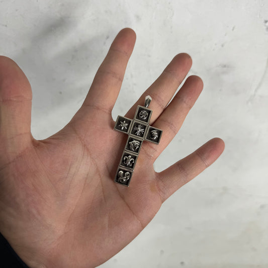 Chrome Hearts Framed Charm Cross Pendant