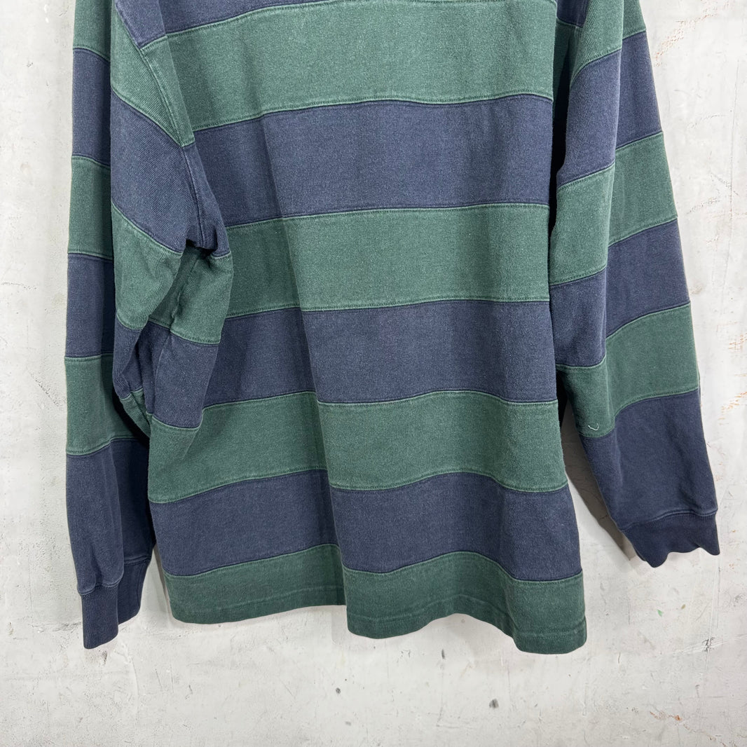 Ralph Lauren Green/Navy Striped Rugby
