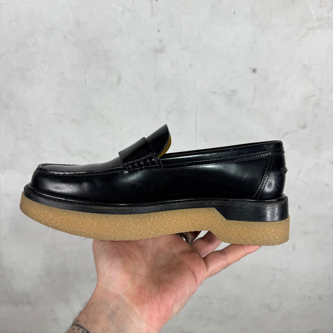 Hermes Crepe Sole Leather Loafers