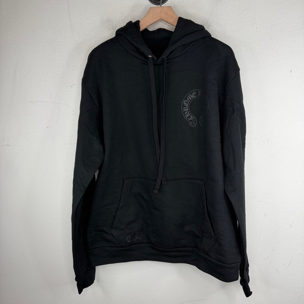 Chrome Hearts Black Tonal Horseshoe Hoodie