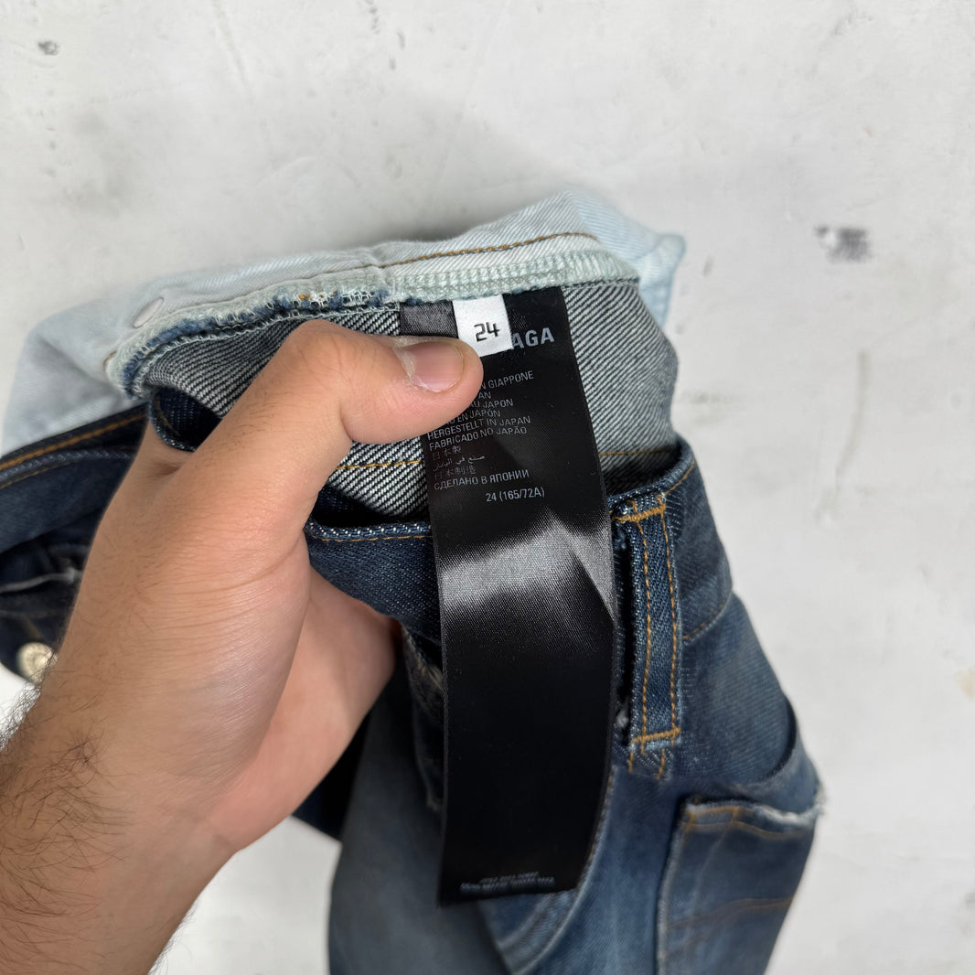 Balenciaga Dark Wash Distressed Jeans