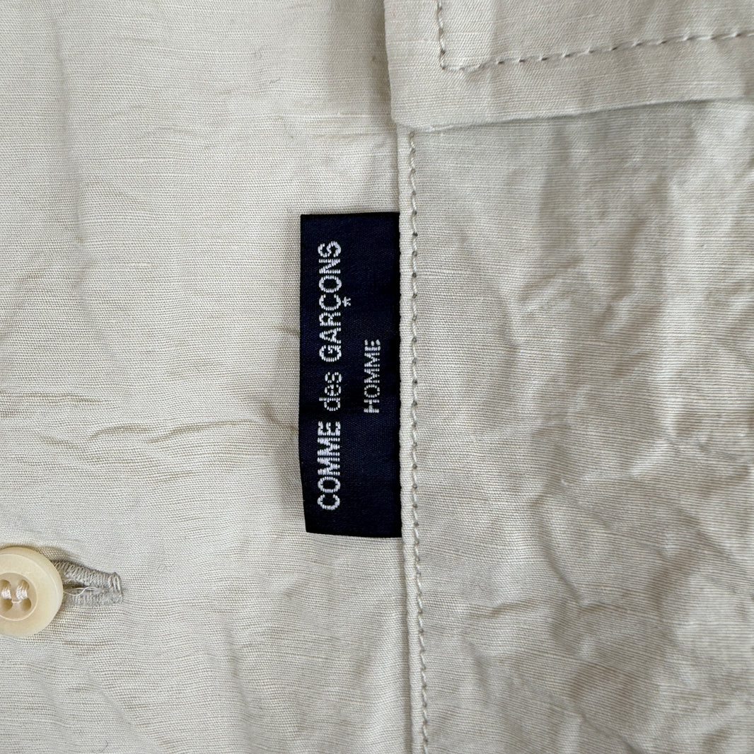CDG Beige Linen Button Up Shirt