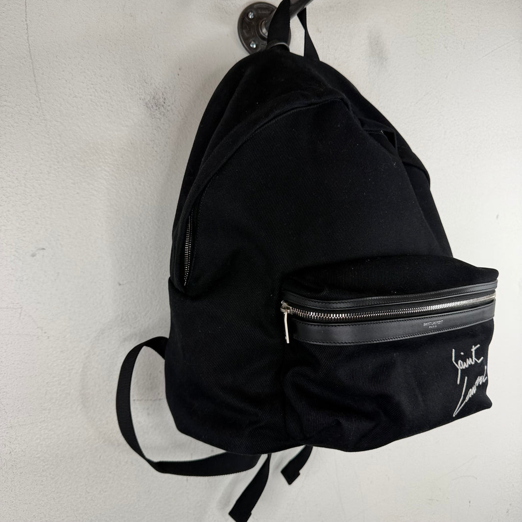 Saint Laurent Canvas Logo Backpack