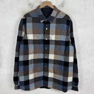 Rick Owens Porterville Wool Strapped Checkered Flannel
