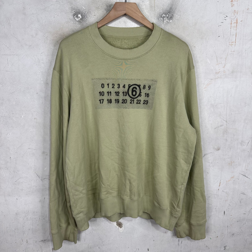 Margiela MM6 Tan Numbers Crewneck
