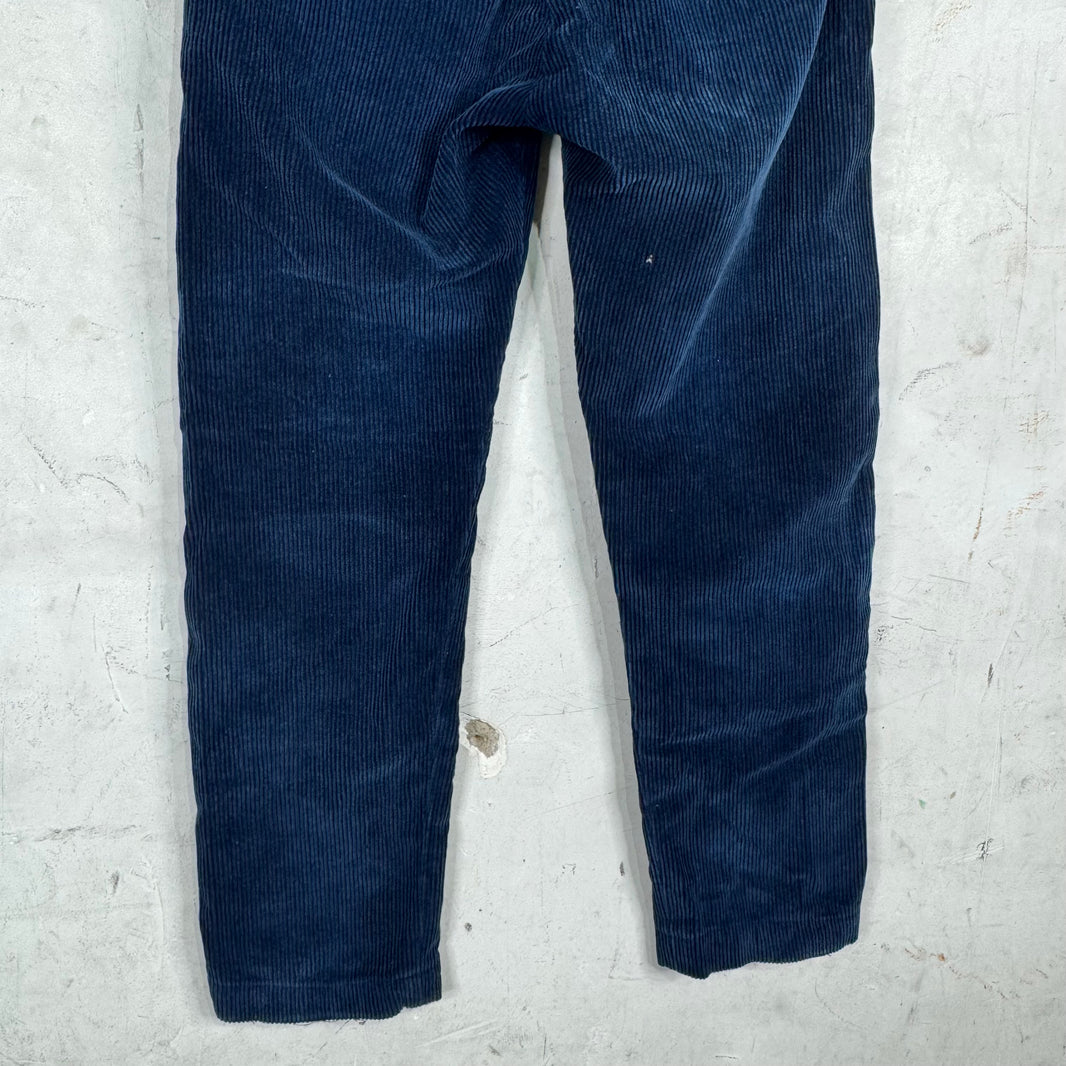 RRL Navy Corduroy Repaired Trousers