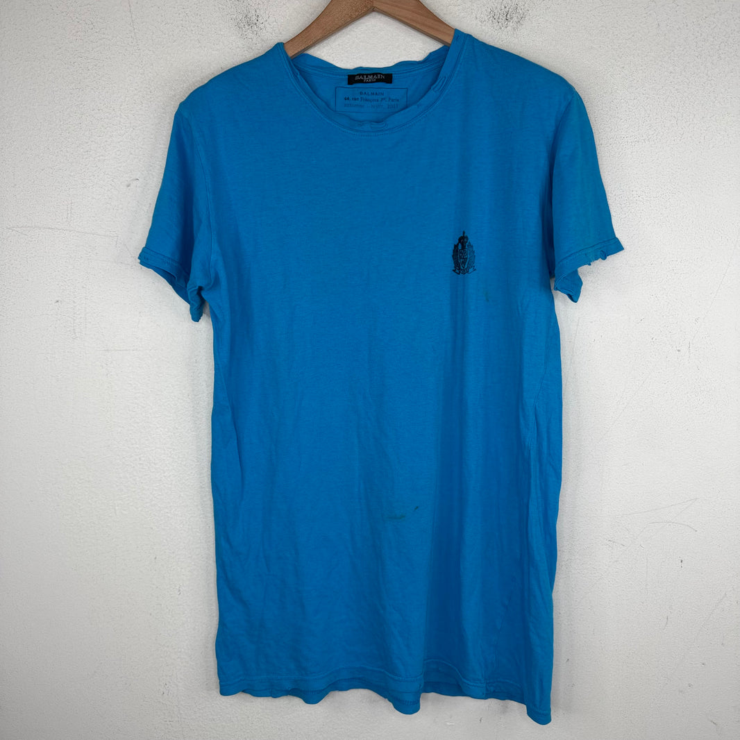 Balmain Blue Crest T-Shirt