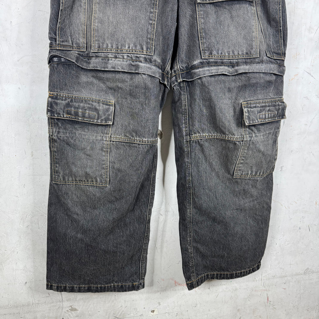 Balenciaga Black Convertible Cargo Jeans