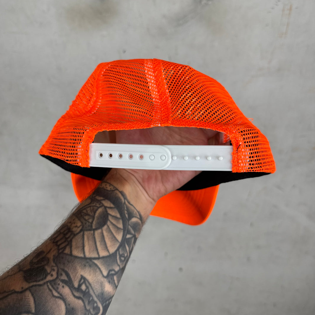Asspizza Orange Chainstitch Trucker Hat