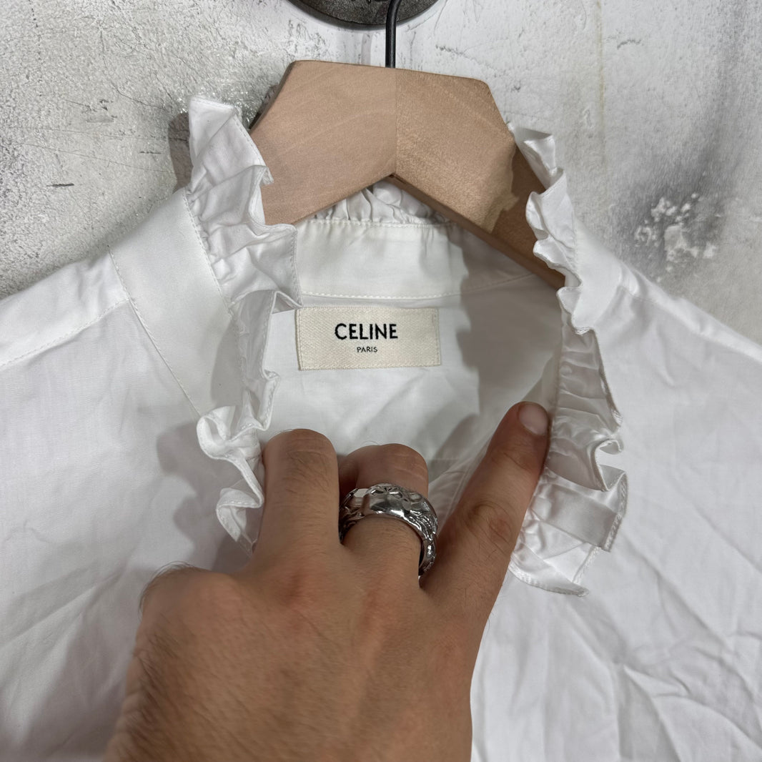 Celine Scruffled Collar Shirt