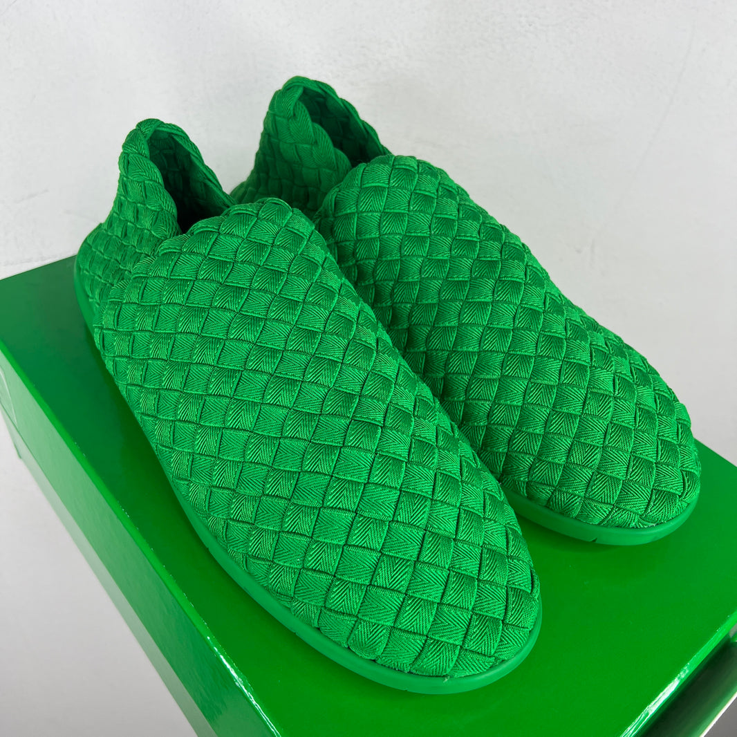 Bottega Veneta Green Plat Grass Slip On Sneakers