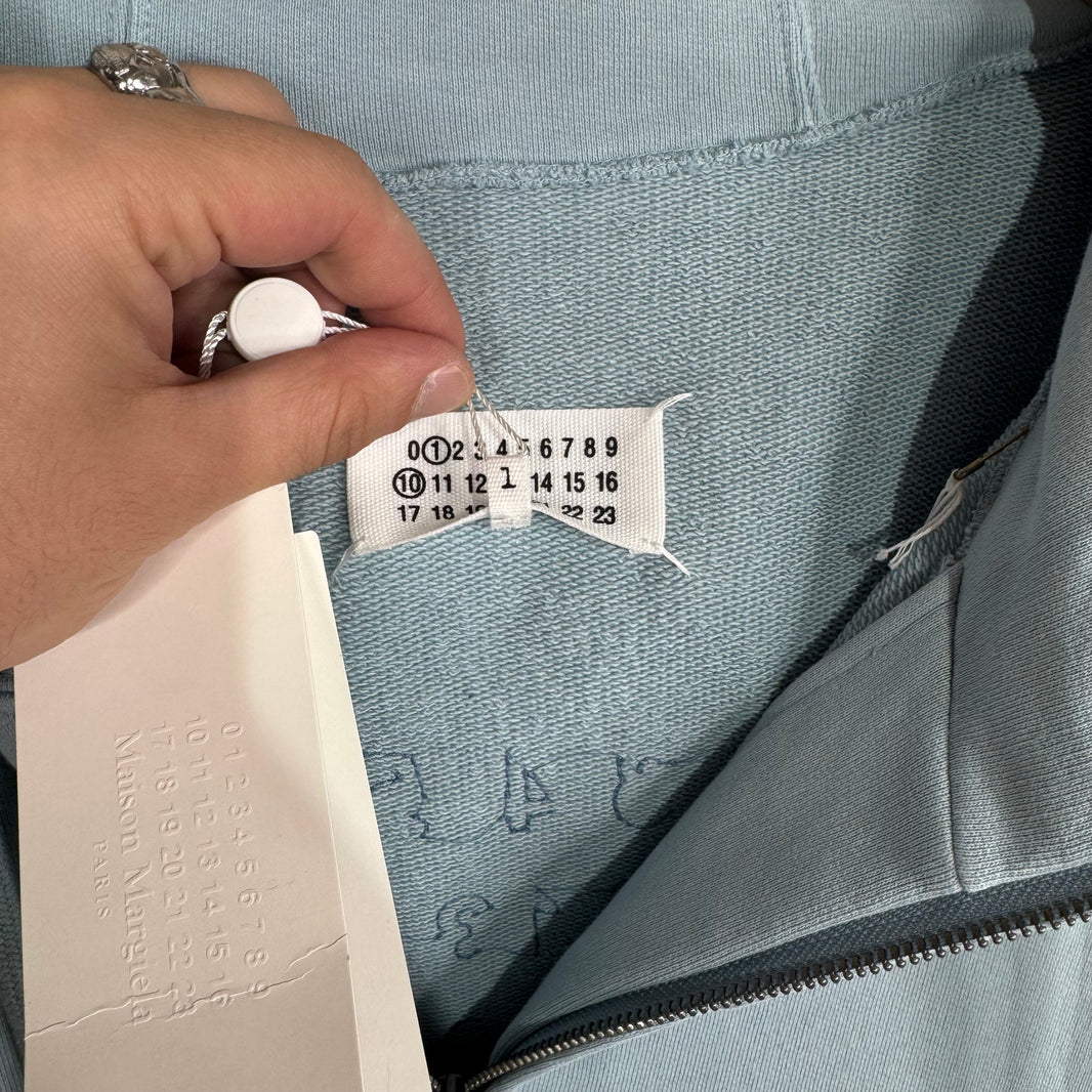 Margiela Embroidered Logo Heavy Zip Hoodie
