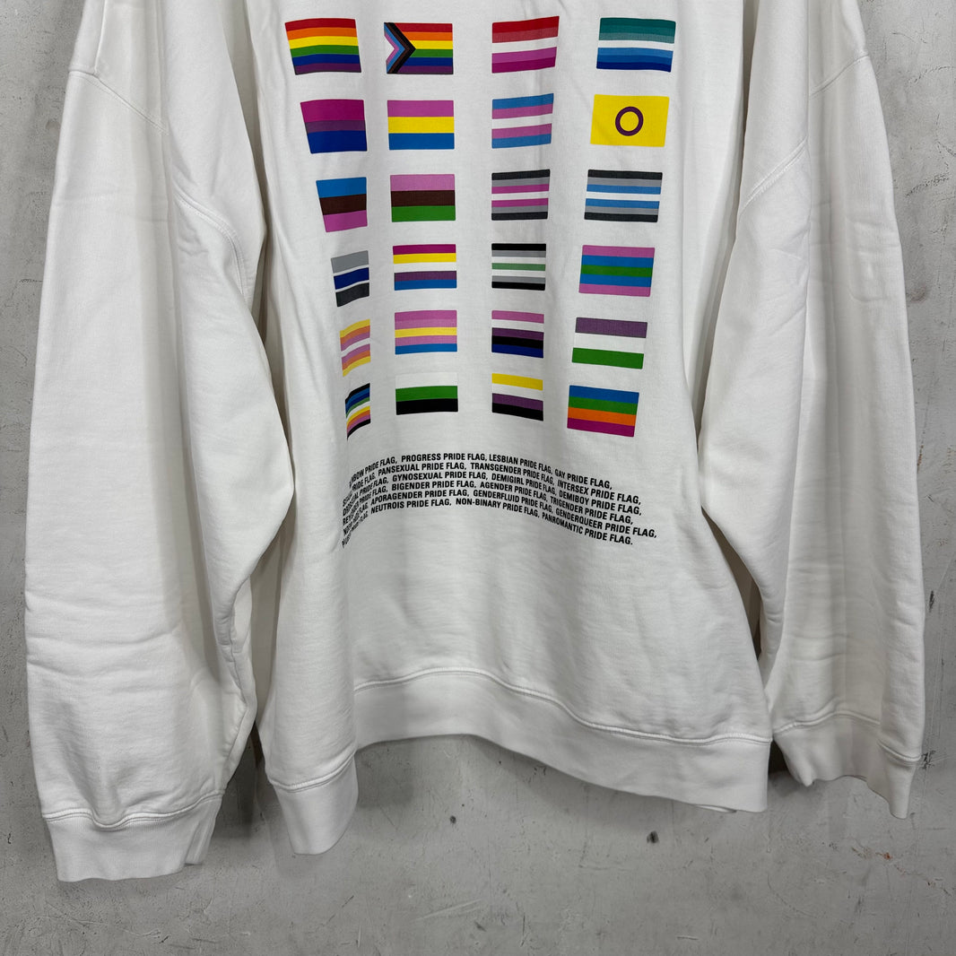 Balenciaga White Pride Hoodie