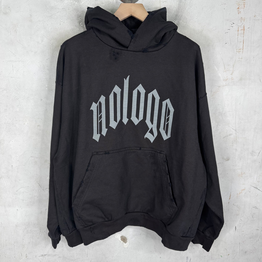 Balenciaga Distressed No Logo Hoodie