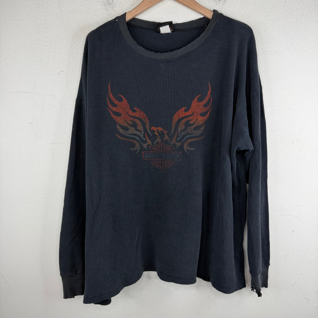 Vintage Smoked Harley Thermal L/S T-Shirt