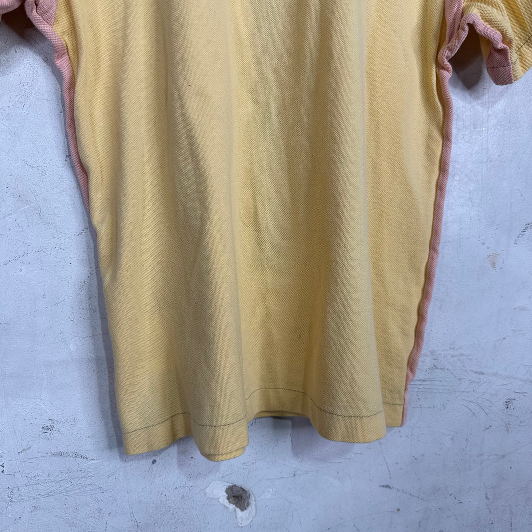 CDG HP Yellow Pannelled 3/4 Zip Polo