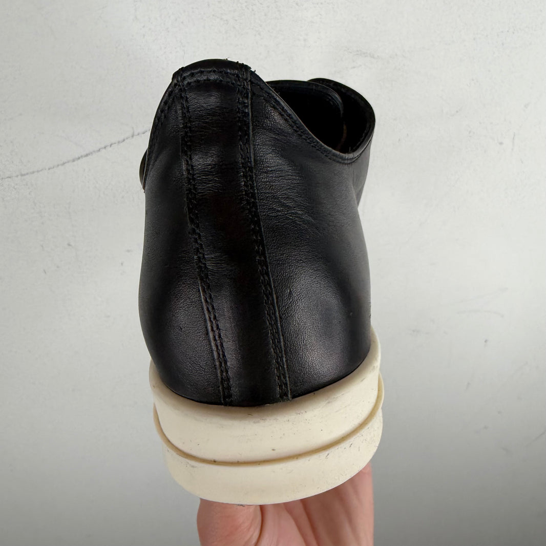 Rick Owens Leather Ramone Low Sneakers