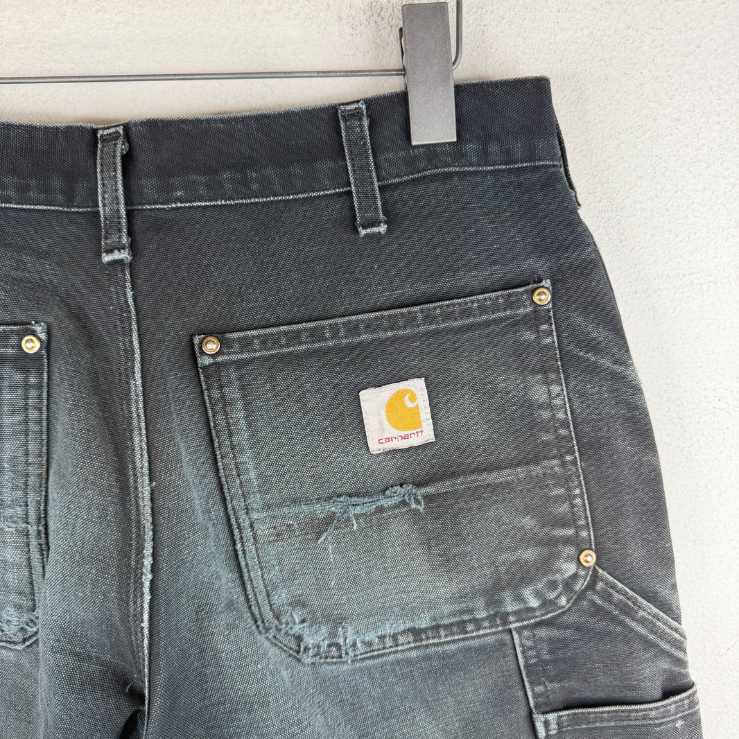 Vintage Smoked Carhartt Black Double Knee Pants