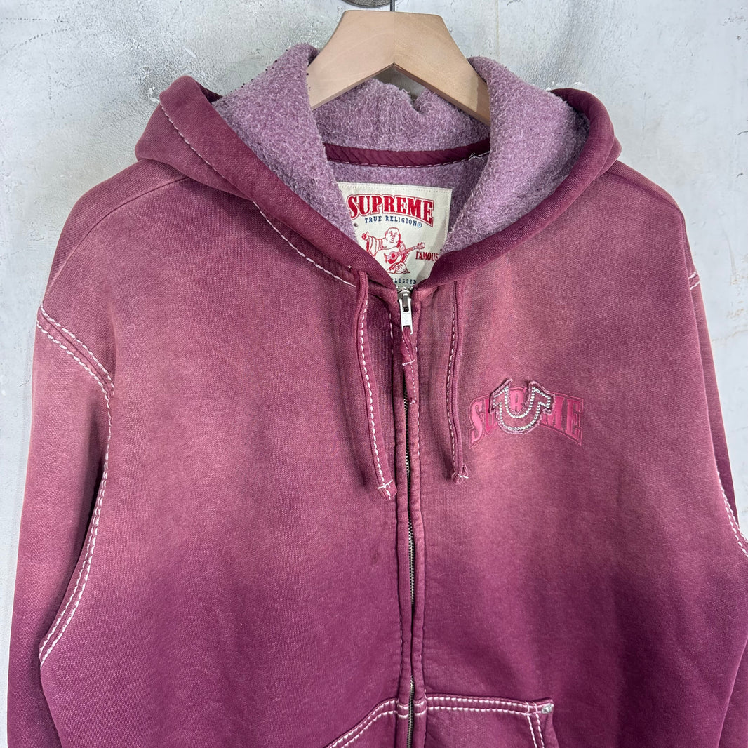 Supreme x True Religion Maroon Zip Hoodie