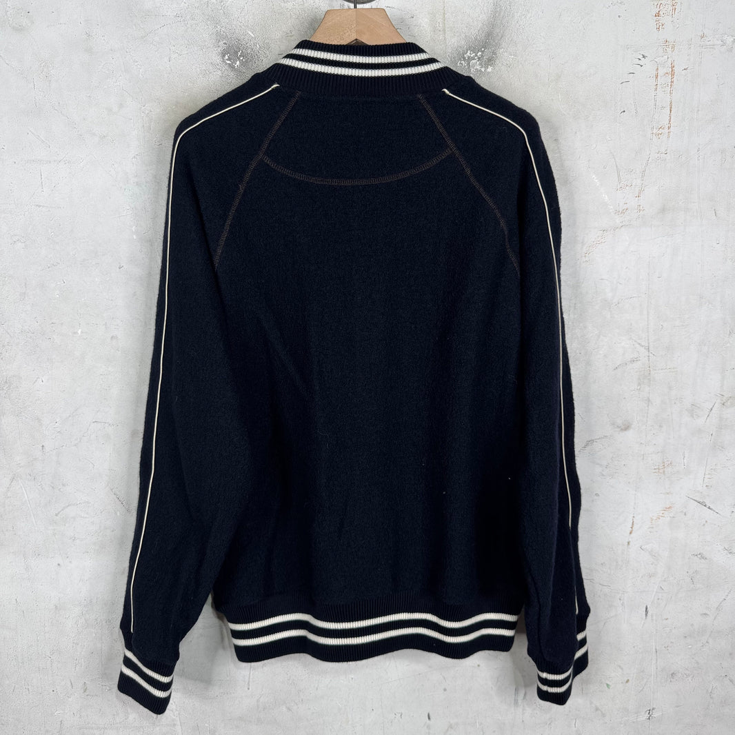 Wales Bonner Boiled Wool Varsity Jacket