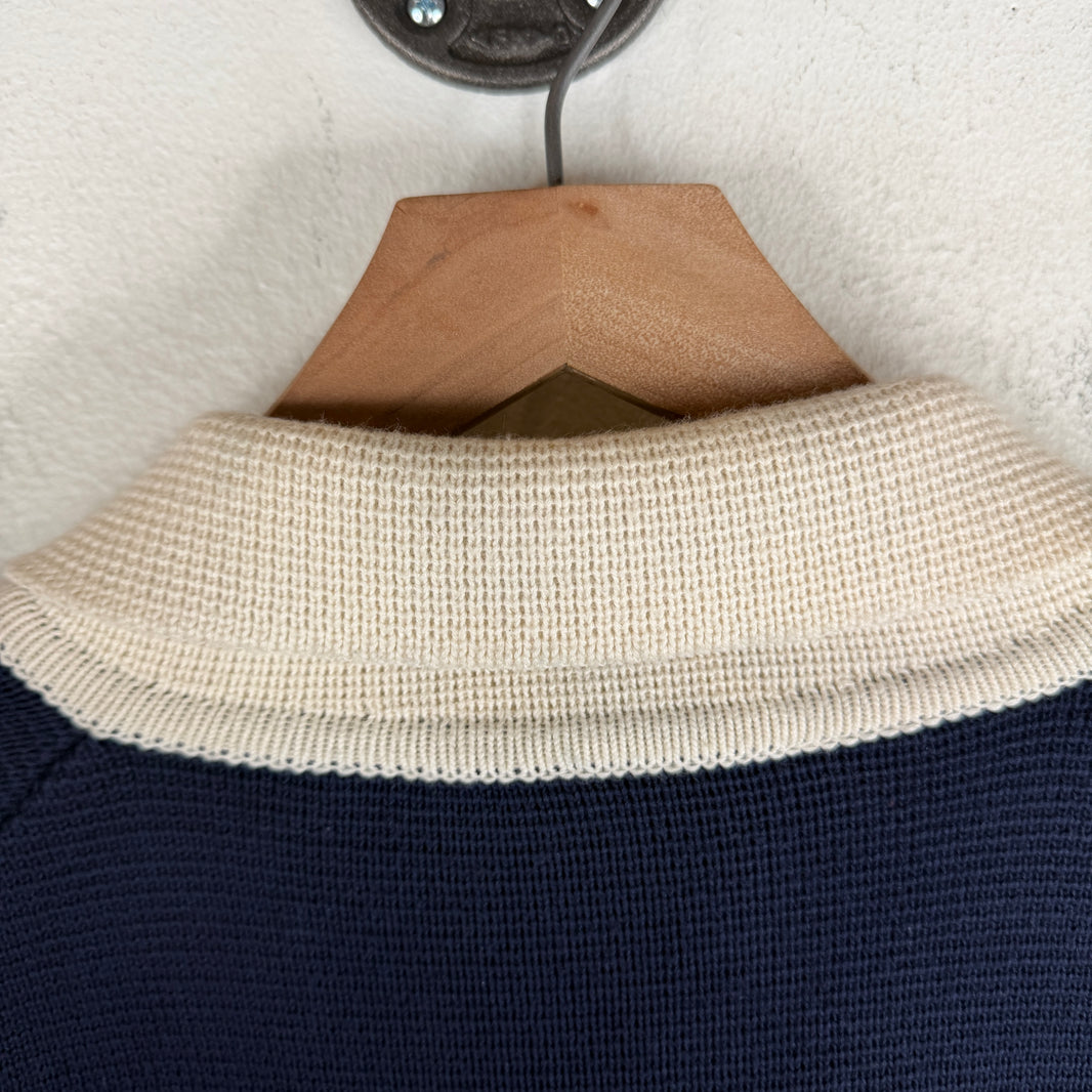 Gucci Navy Button-Up Knit Sweater