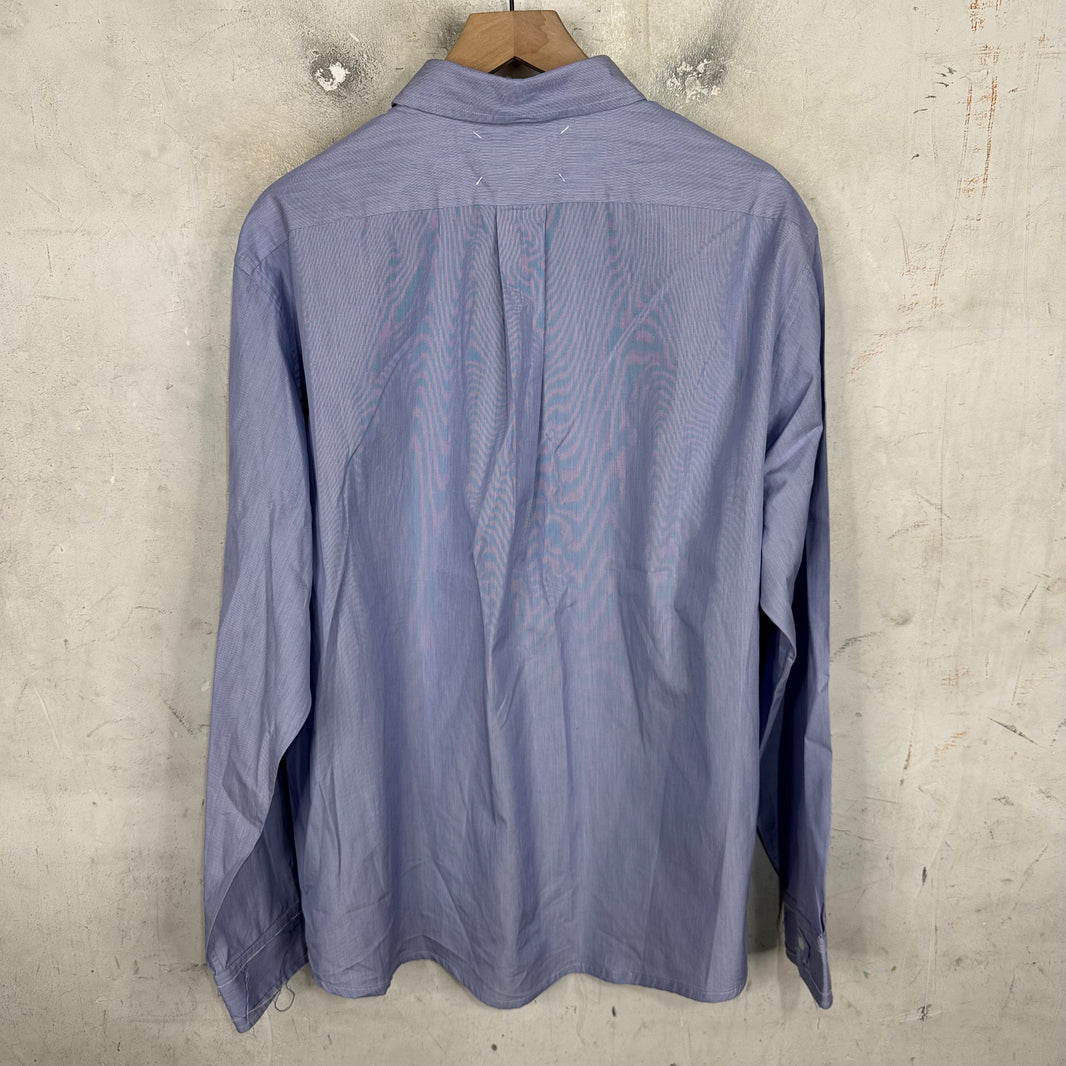 Margiela Light Blue Frayed Buttoned Shirt