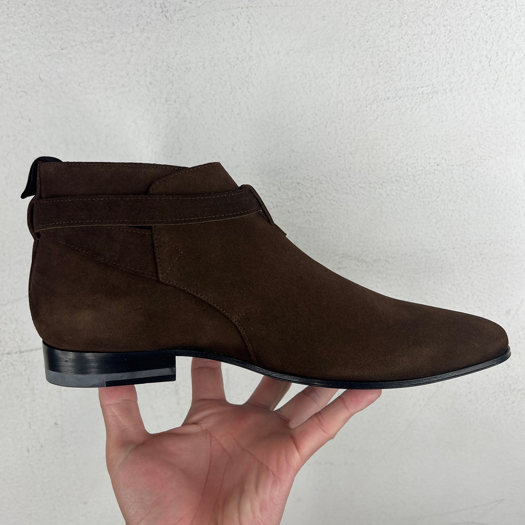 Saint Laurent Brown Jodphur Suede Boots