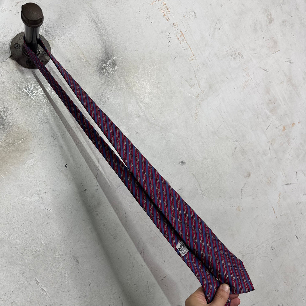 Hermes Silk Horsebit Tie