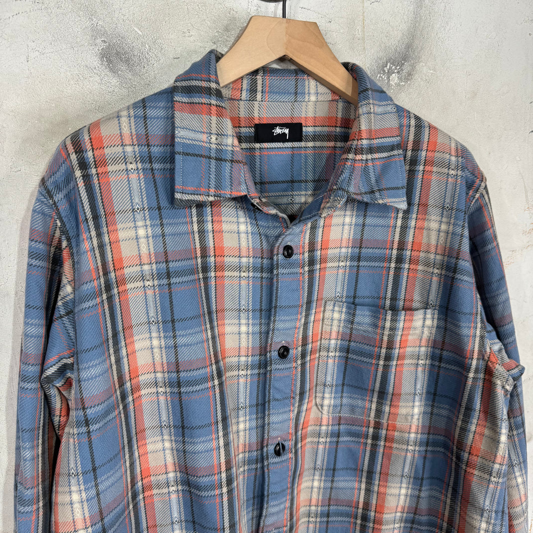 Stussy Blue Cotton Flannel