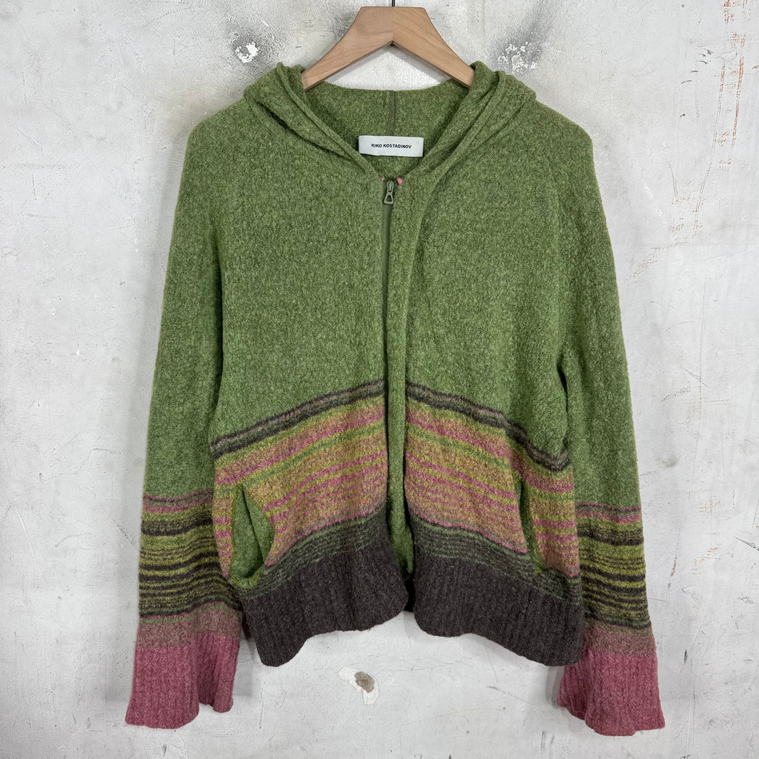 Kiko Kostadinov Striped Wool Ketras Hooded Sweater
