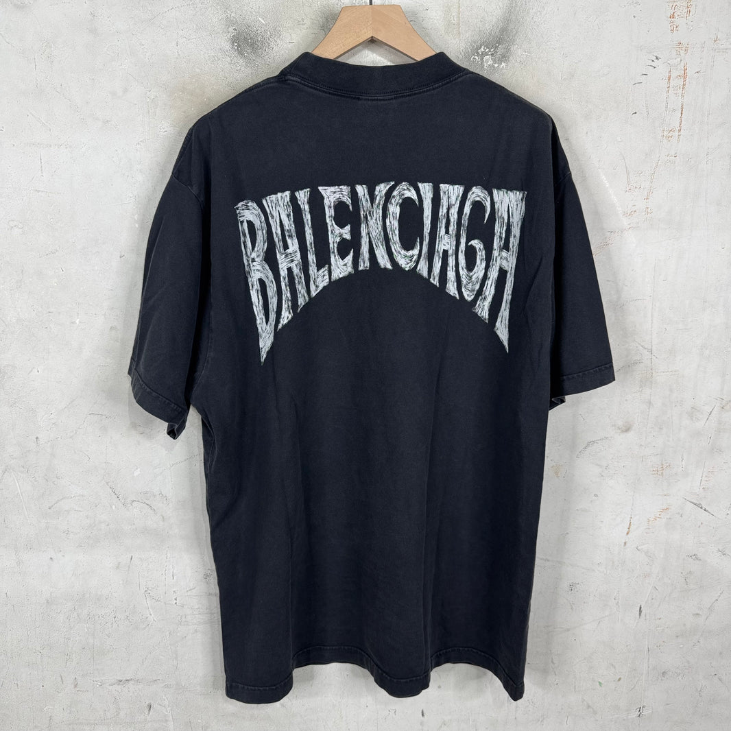 Balenciaga Paris Scribble T-Shirt