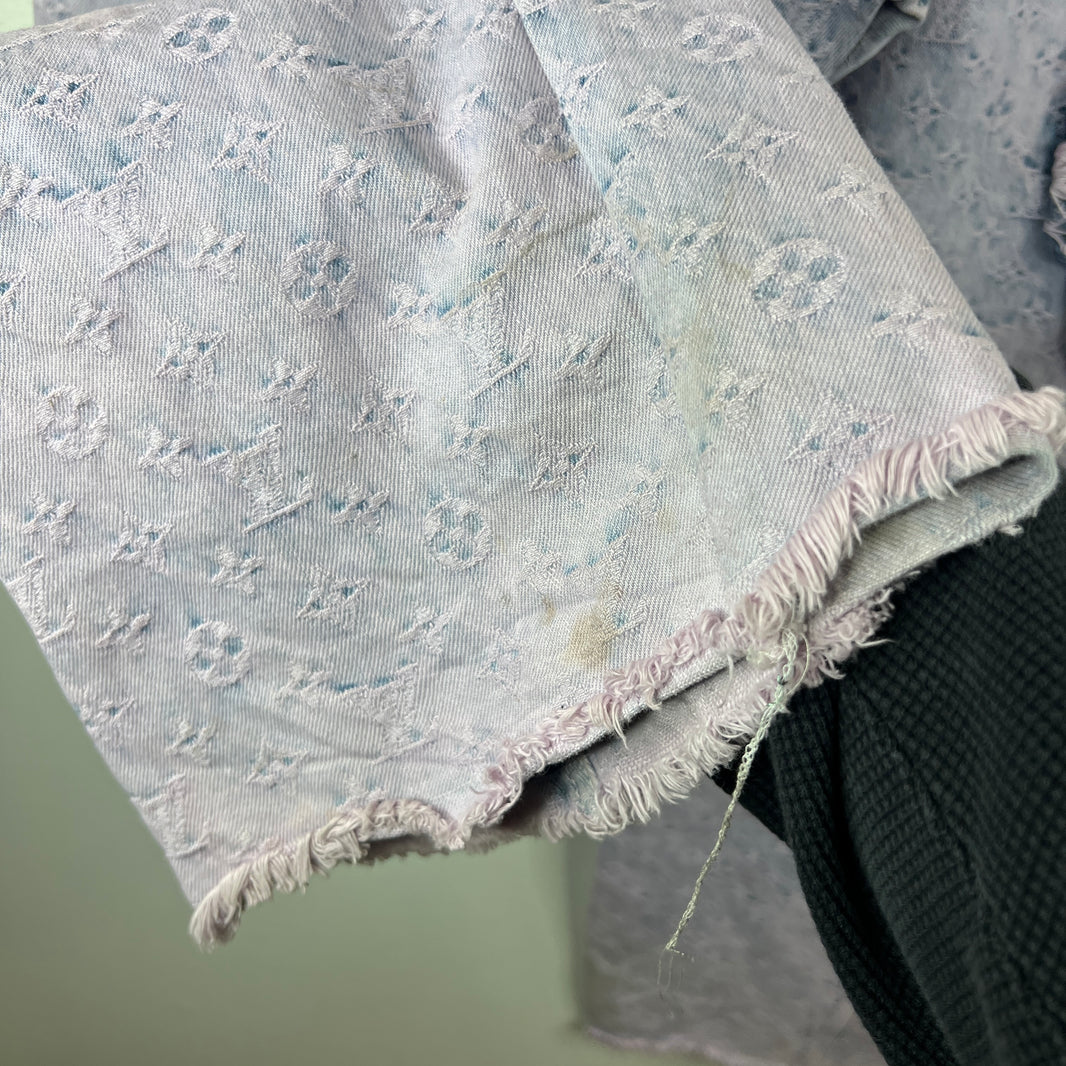 Louis Vuitton Purple Flayed Monogram Flared Carpenter Jeans