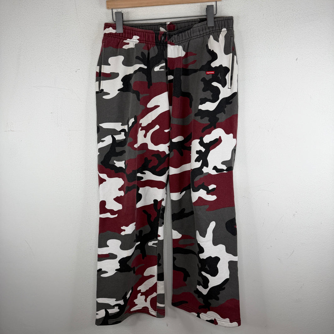 Supreme Red Camo Sweatpants