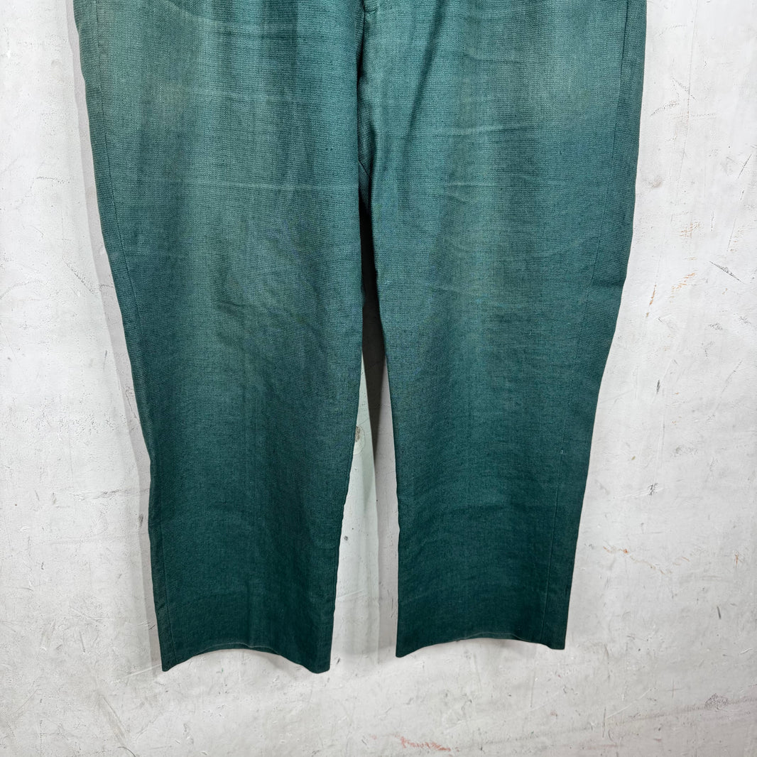 Bode Green Textured Trousers