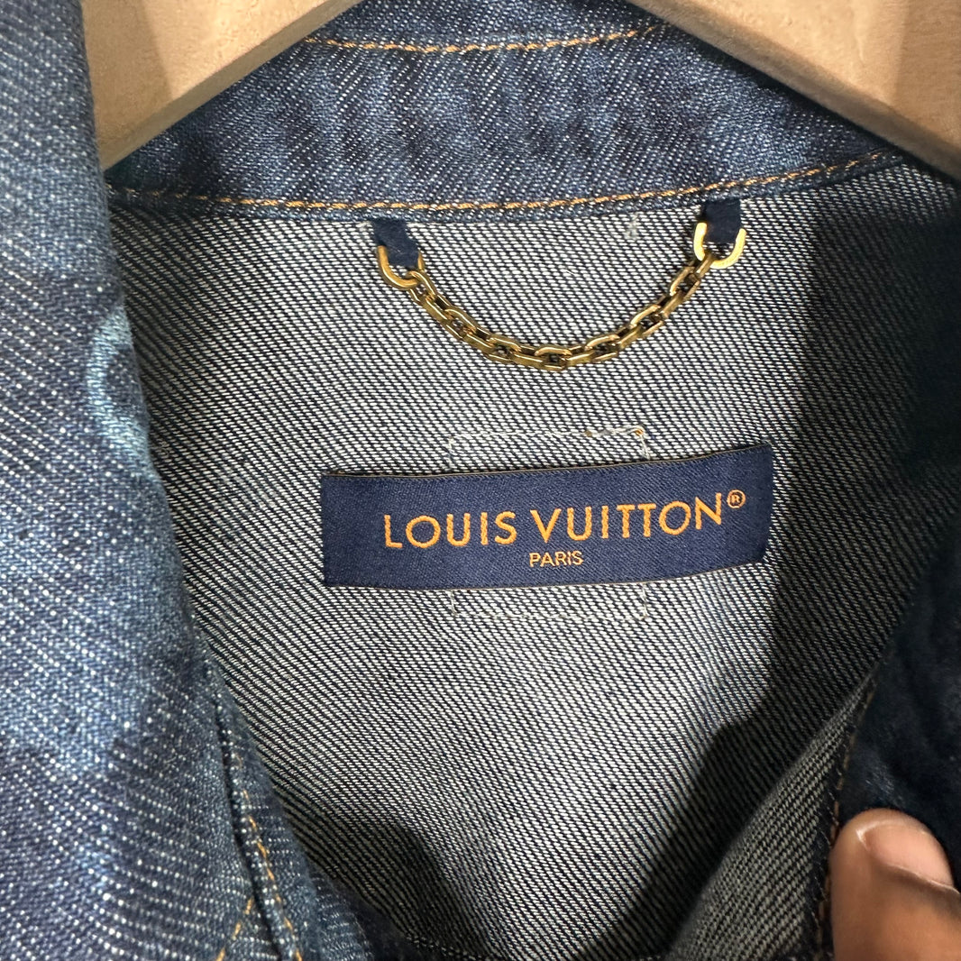 Louis Vuitton Monogram Denim Button Up Shirt