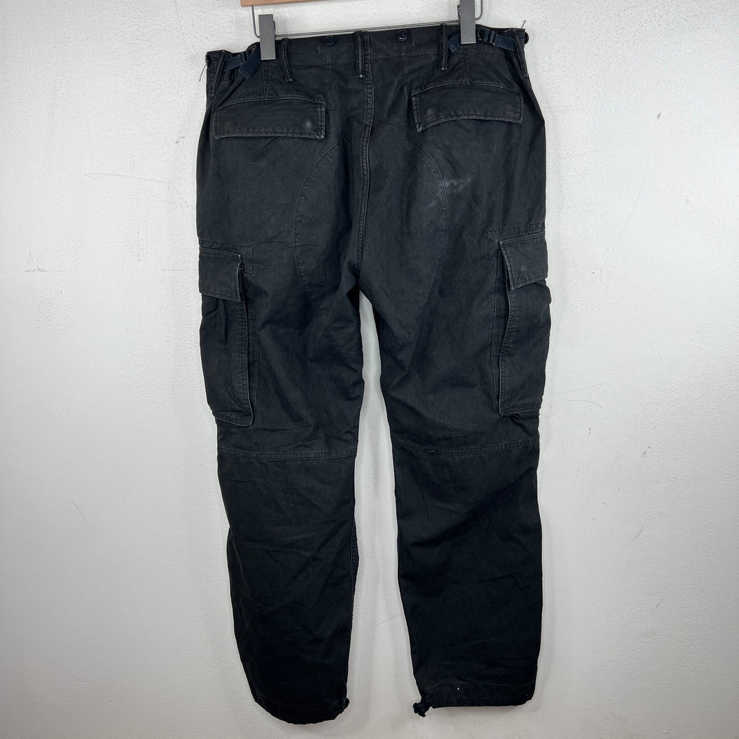 RRL Black Cargo Fatigue Pants