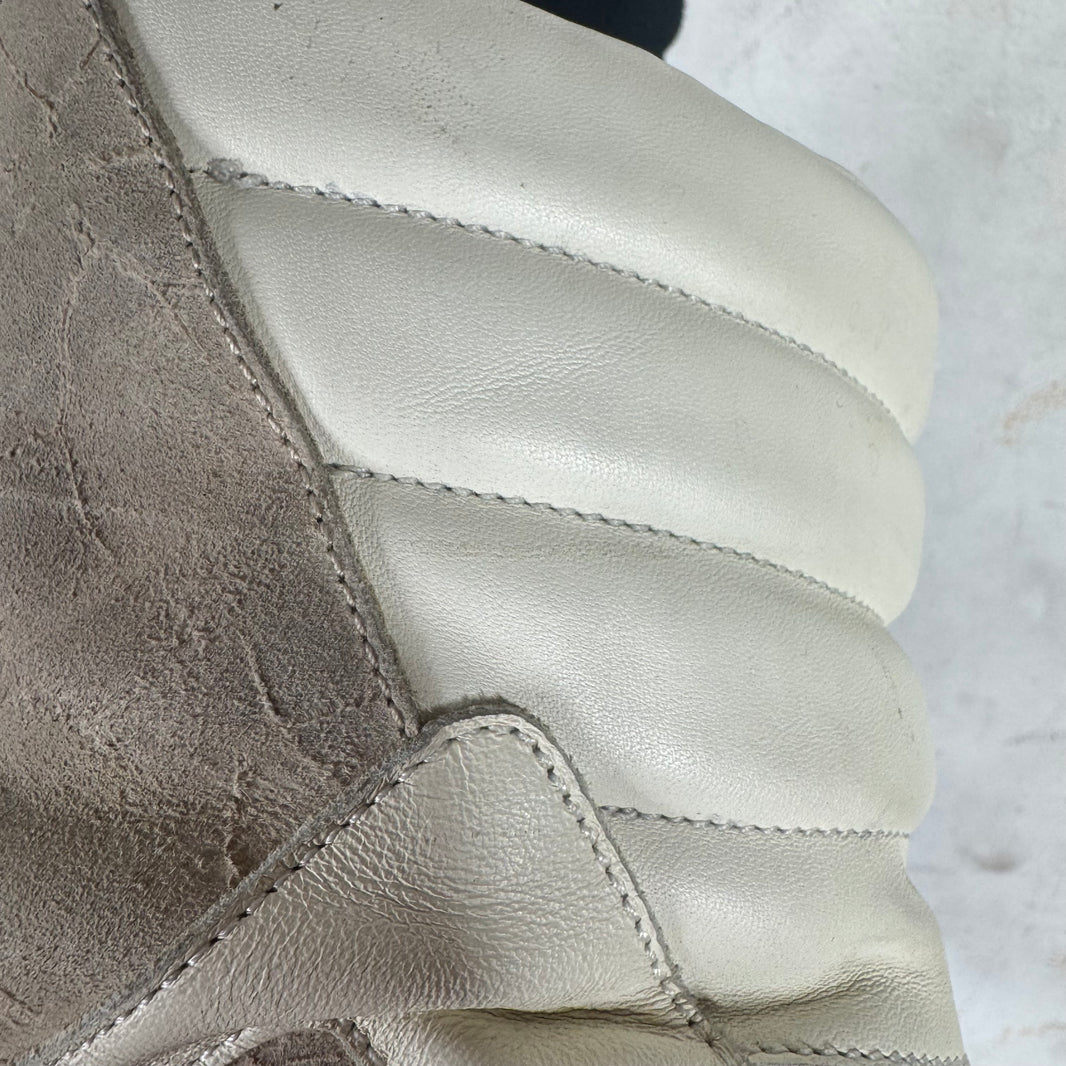 Rick Owens Gray Suede Geobaskets