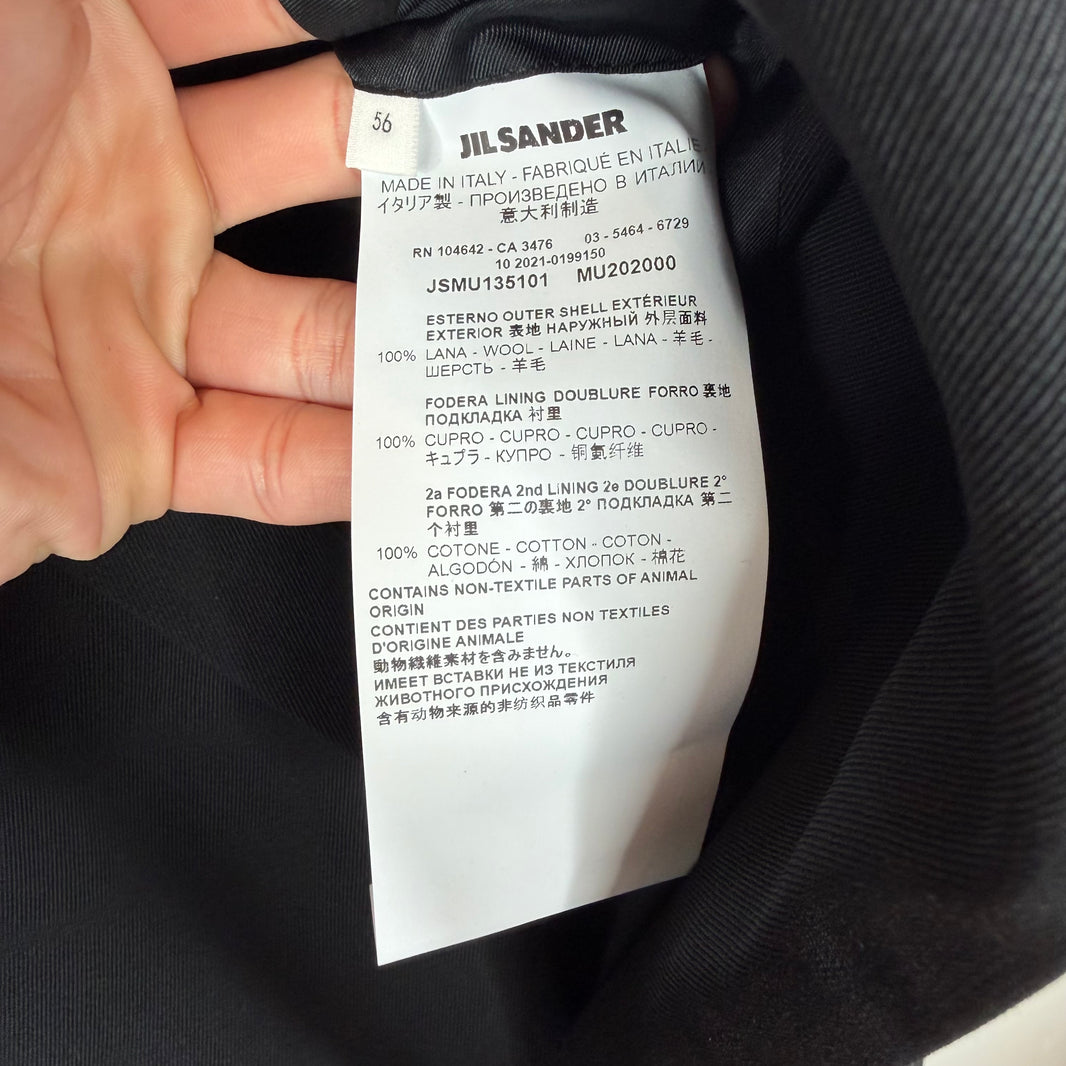 Jil Sander Black Single Breasted Blazer Jacket