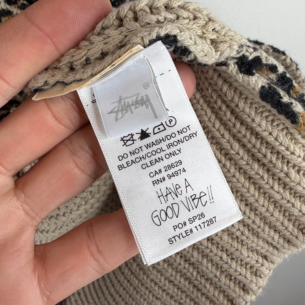 Stussy Leopard Knit Sweater