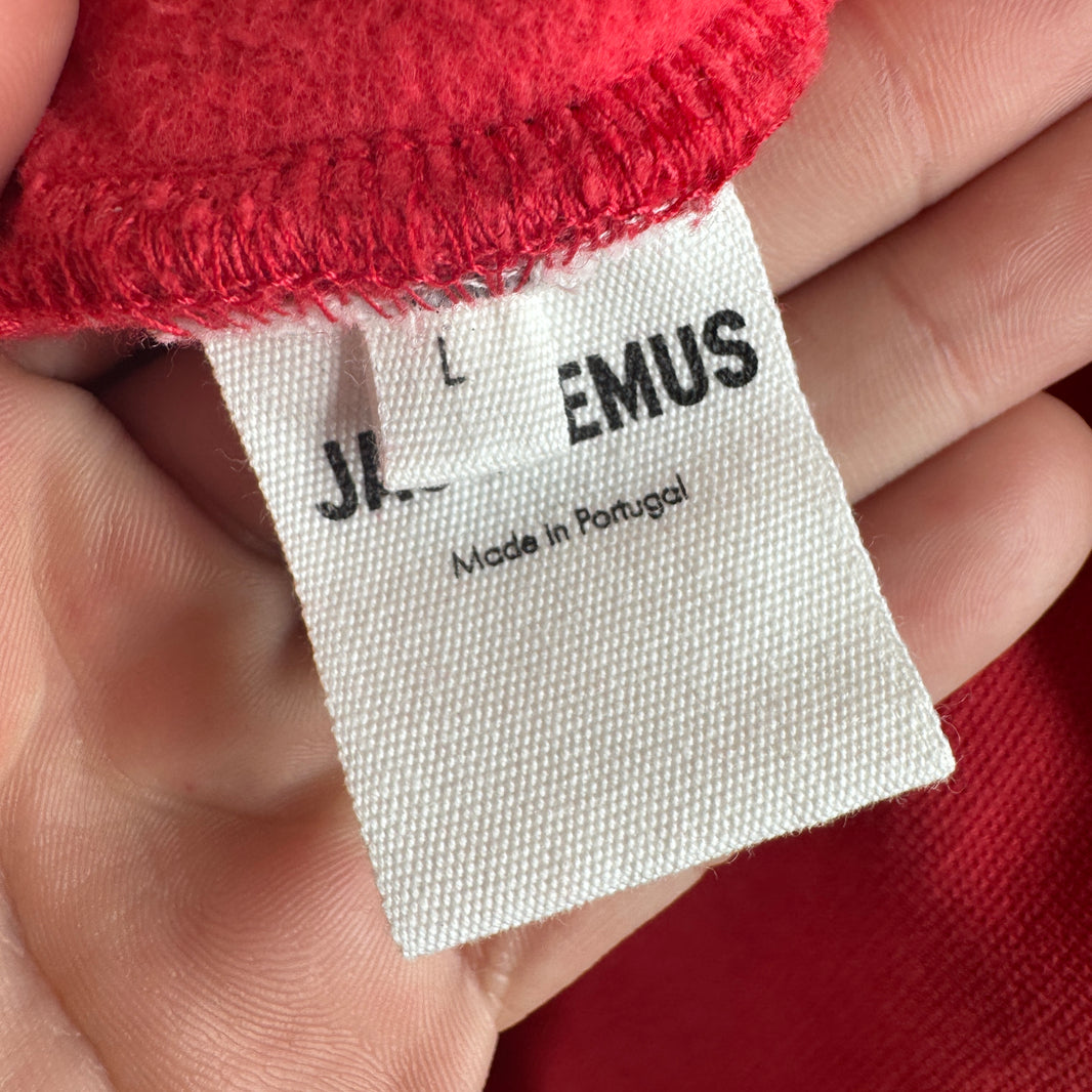 Jacquemus Red Wavy Logo Hoodie