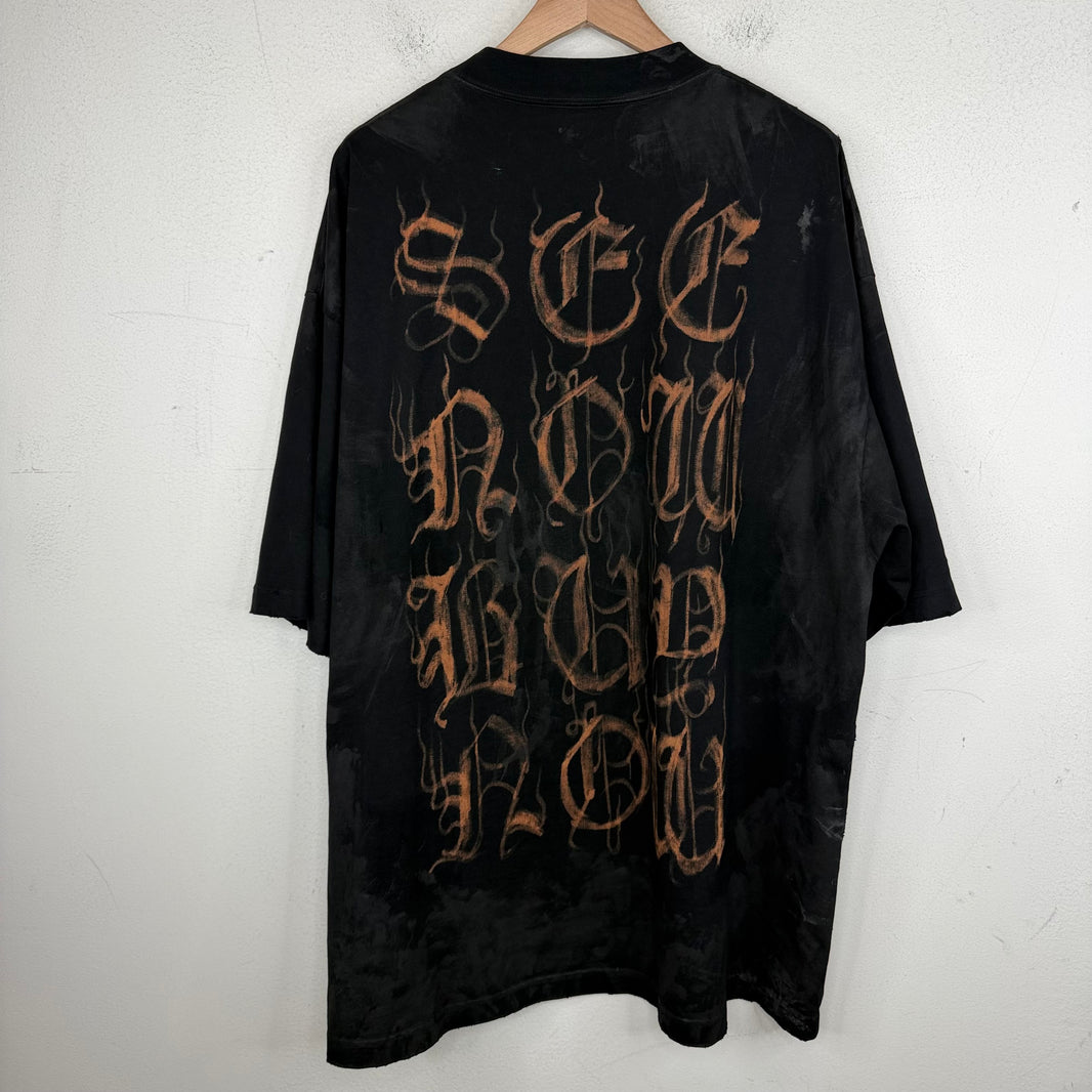 Balenciaga Heavy Metal Mud Logo T-Shirt