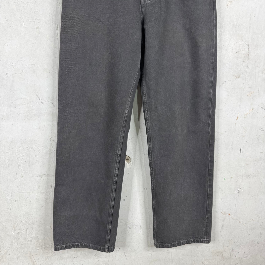 The Row Grey Wide Straight Jeans