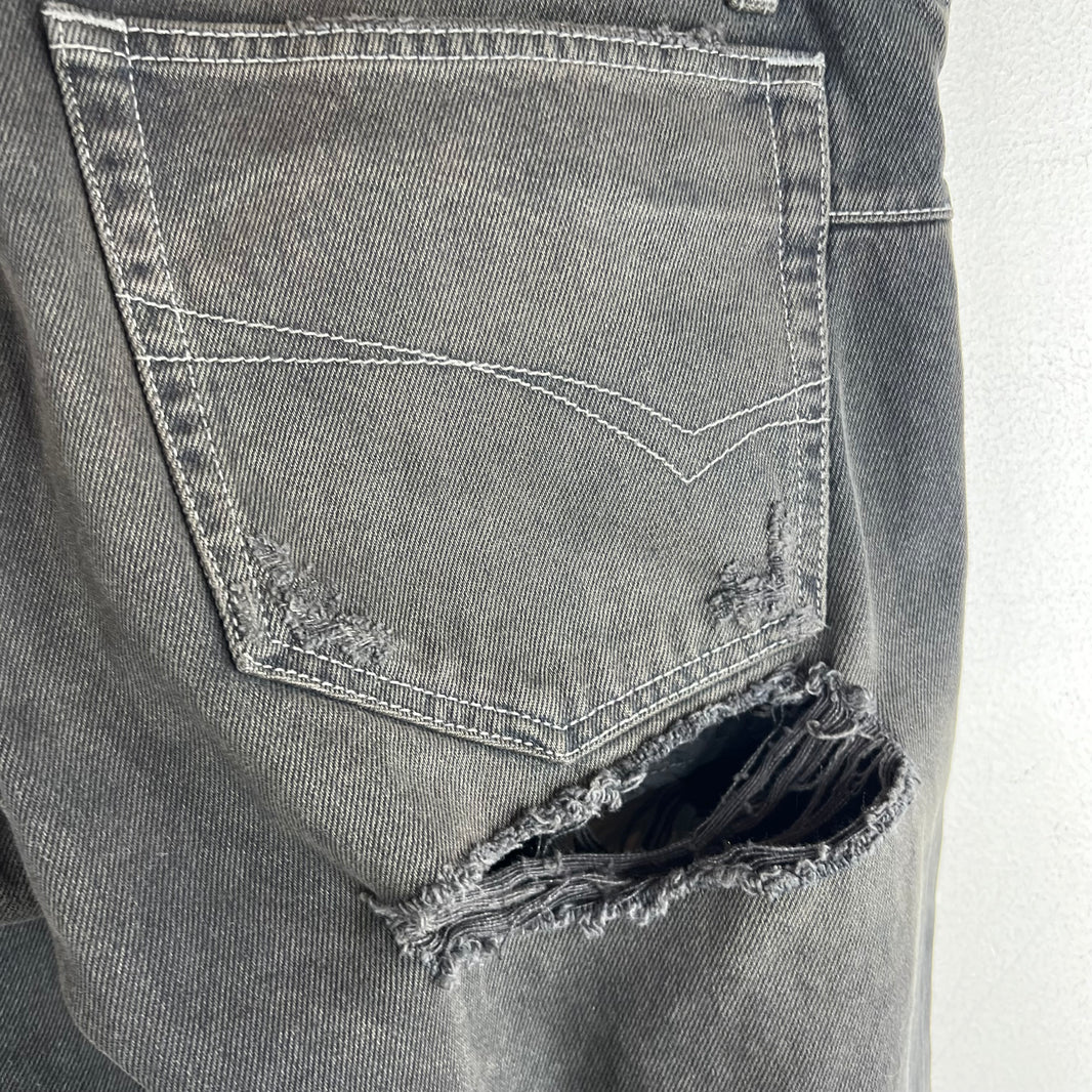 Balenciaga Distressed Straight Leg Jeans