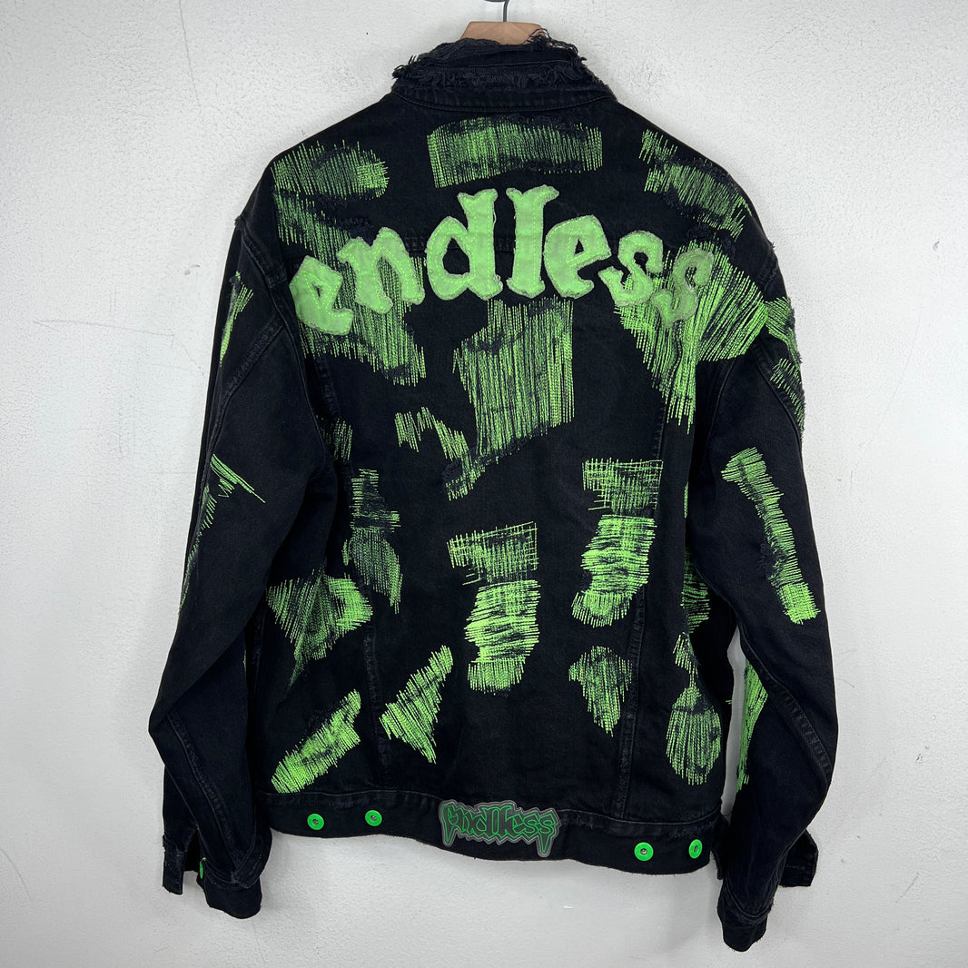 Endless Denim Black Distressed Jacket