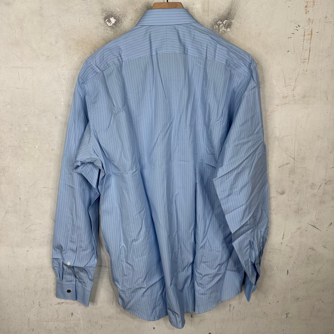 Hermes Blue Pinstriped Button Shirt