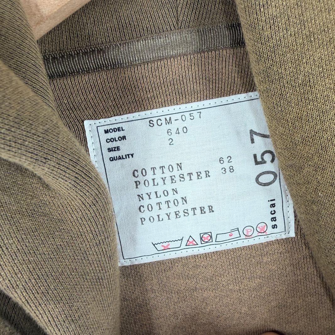 Sacai Brown Hybrid Cargo Hoodie