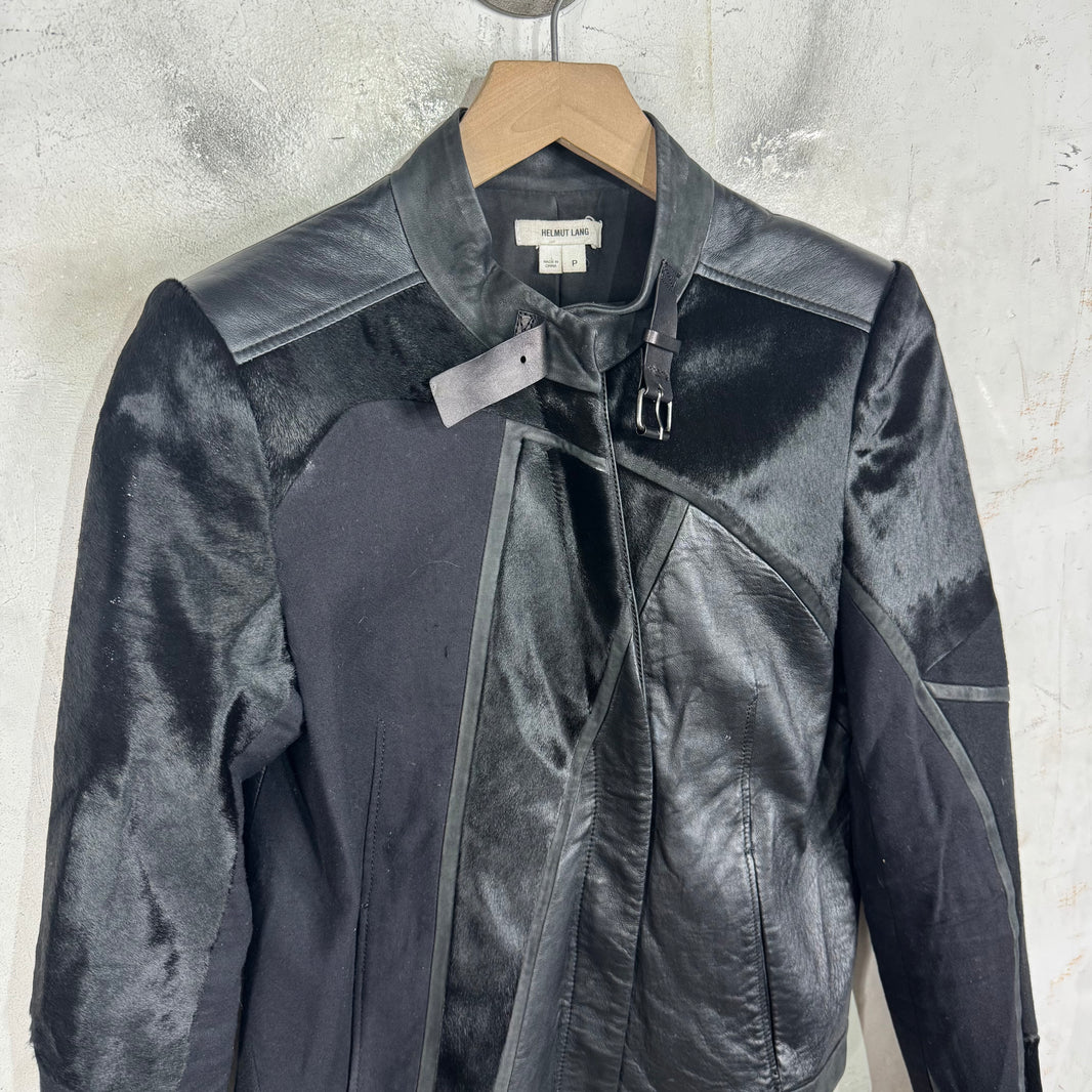 Helmut Lang Mohair Leather Moto Jacket
