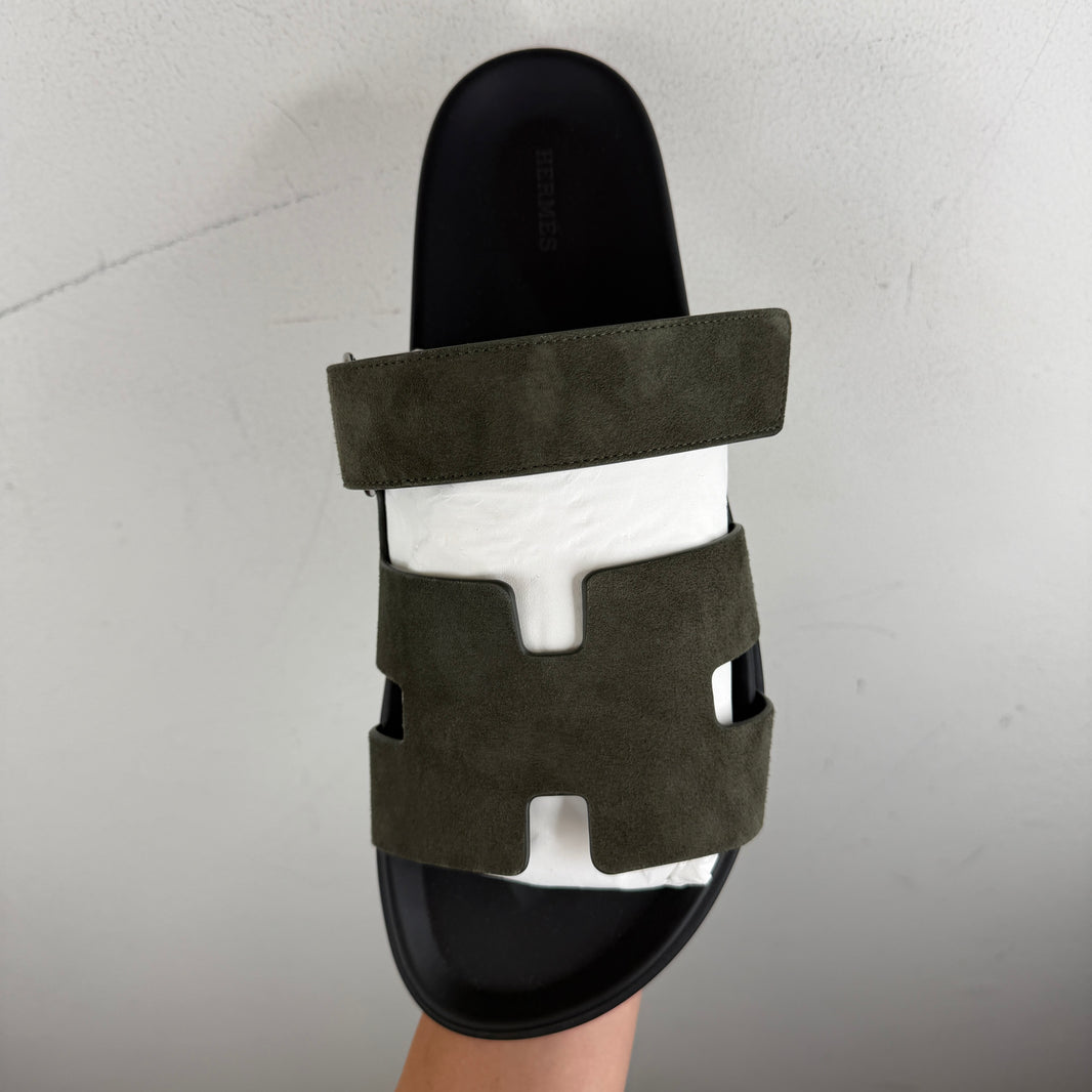 Hermes Green Chypre Sandals